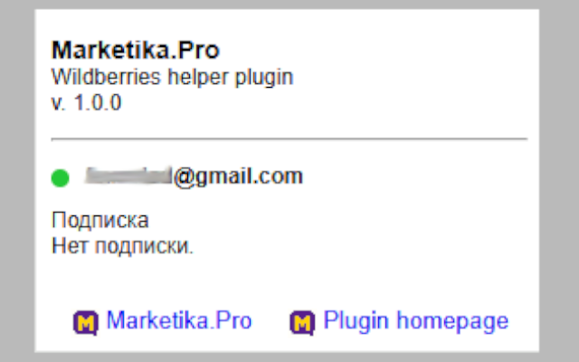 Wildberries Plugin Auth